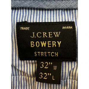 J.Crew Mens Bowery Stretch Slim Cotton Chino Work Pants Size 32x32 Blue AN NWT